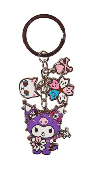 Tokidoki Accessories - Tokidoki x Hello Kitty and Friends Series 3 - Sakura Festival - Kuromi Charm Keychain