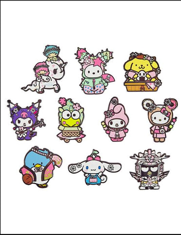 Tokidoki Accessories - Tokidoki x Hello Kitty and Friends Series 3 - Sakura Festival - Blind Box Enamel Pins