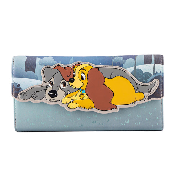 Loungefly - Disney Lady and the Tramp Wet Cement Flap Wallet