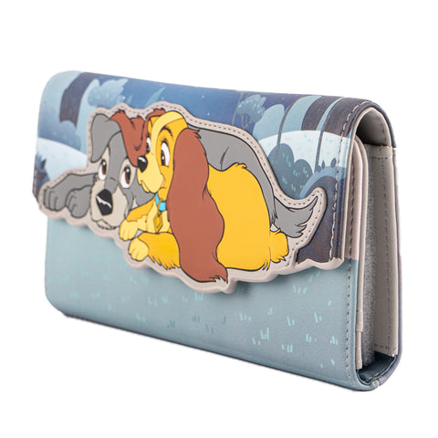 Loungefly - Disney Lady and the Tramp Wet Cement Flap Wallet