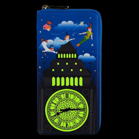 Loungefly - Disney - Peter Pan Glow Clock Ziparound Wallet